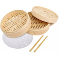 Multi-Use Bamboo Steamer Basket Dumpling Maker